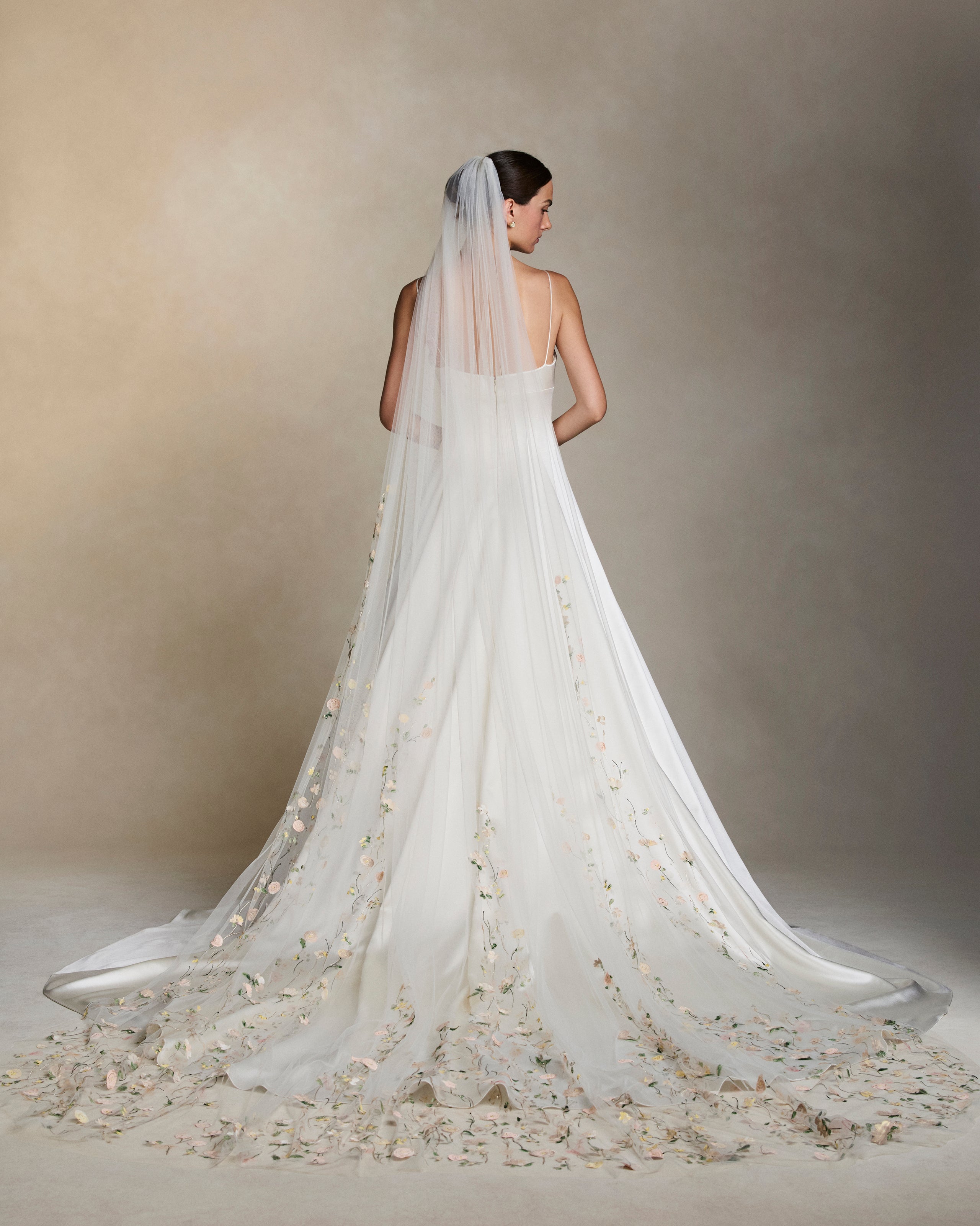 Hand Painted Mariela Veil - Cathedral – Danielle Frankel