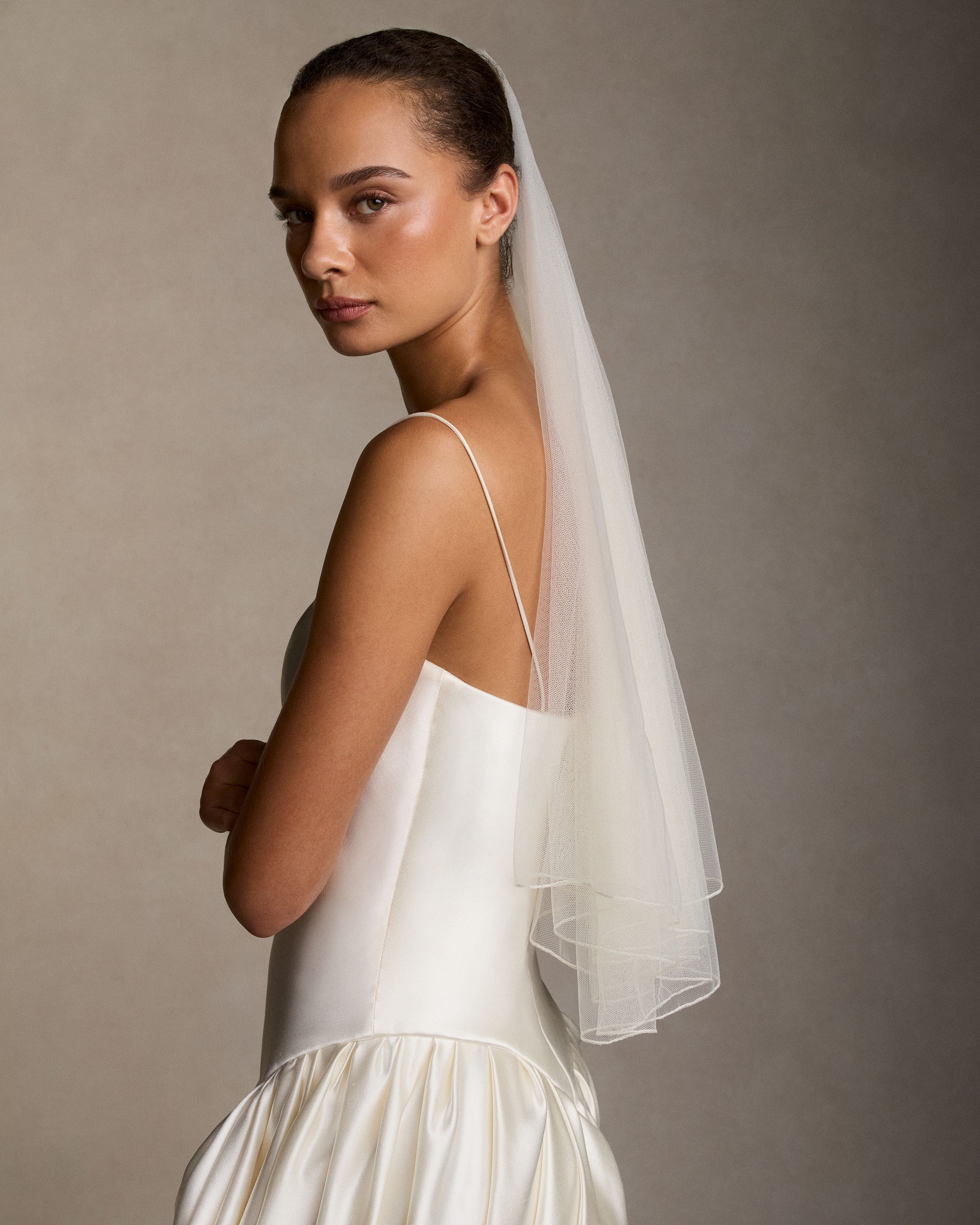 Pencil Edge Drop Veil - Elbow Danielle Frankel Pencil Edge Drop Veil - Elbow Danielle Frankel