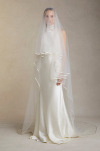 Satin Bound Cathedral Veil