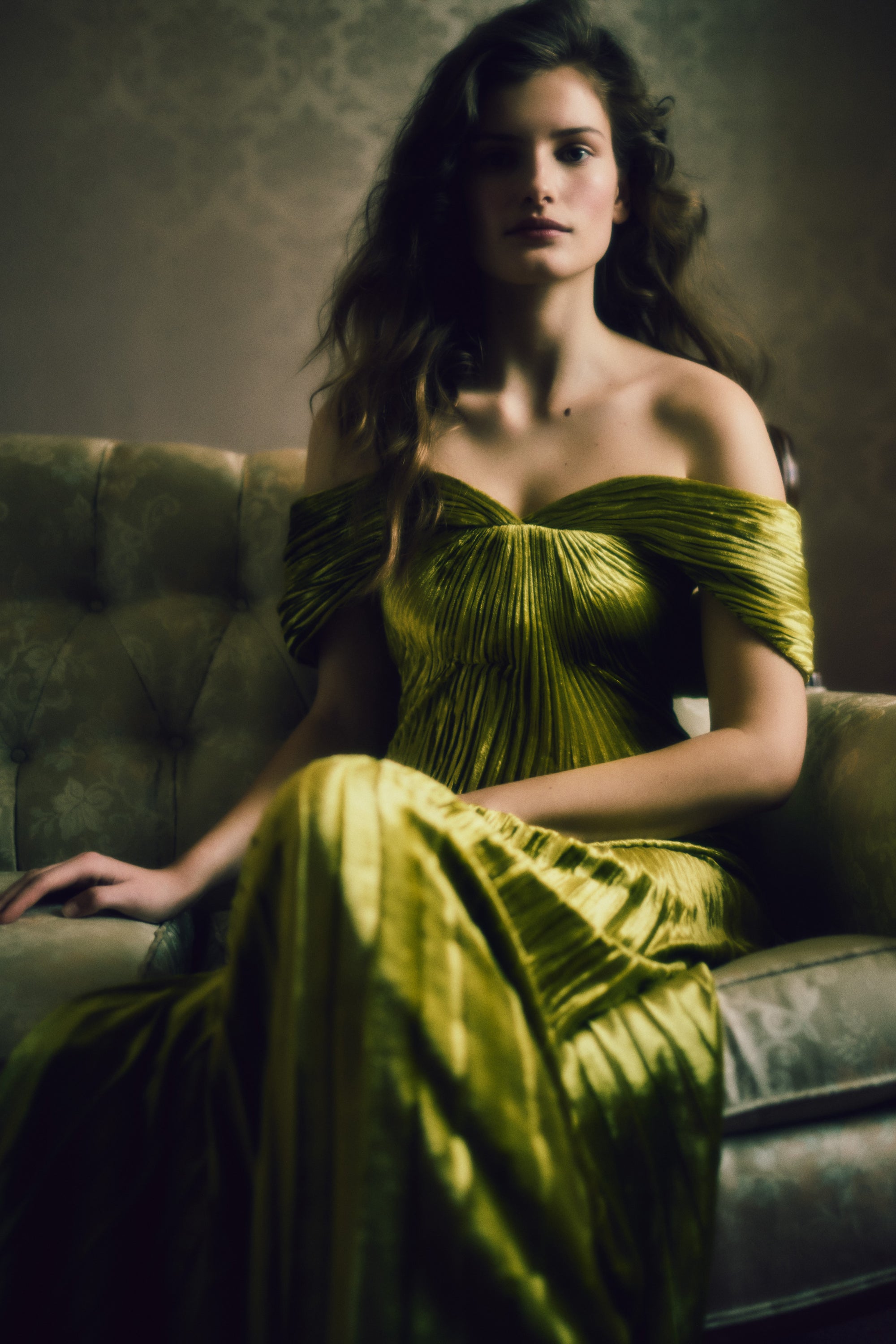 Suki Velvet Chartreuse