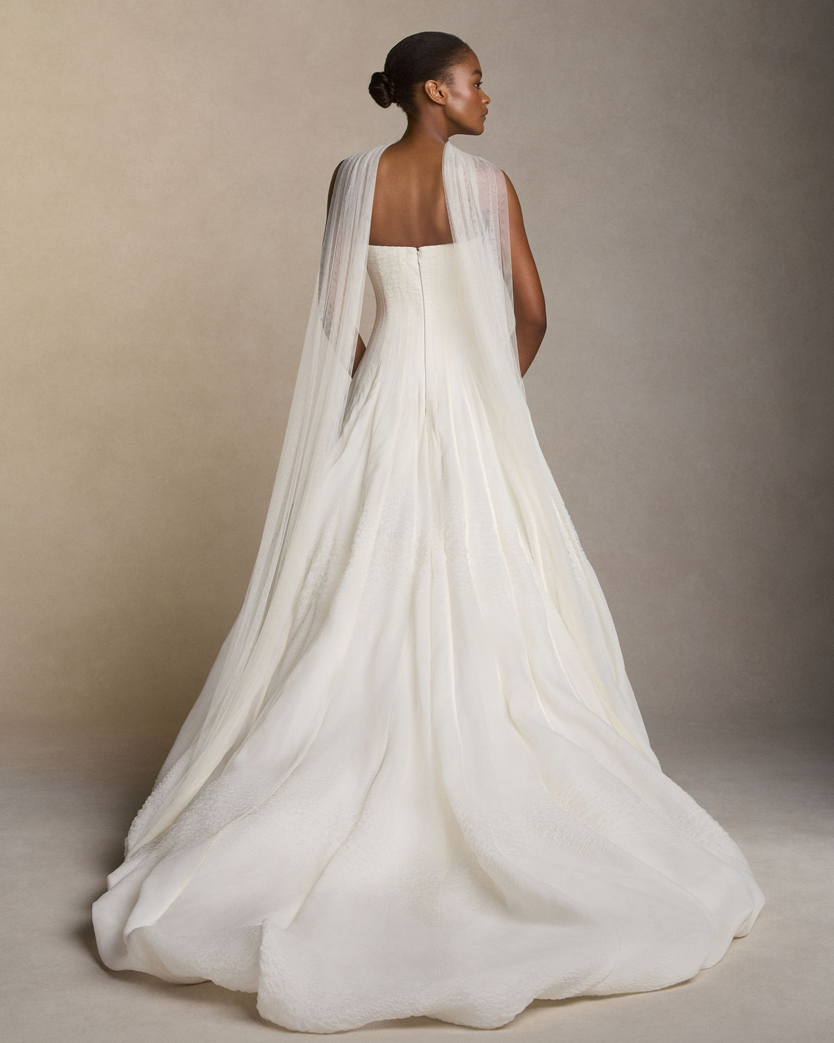 Soft tulle draped scarf - 100