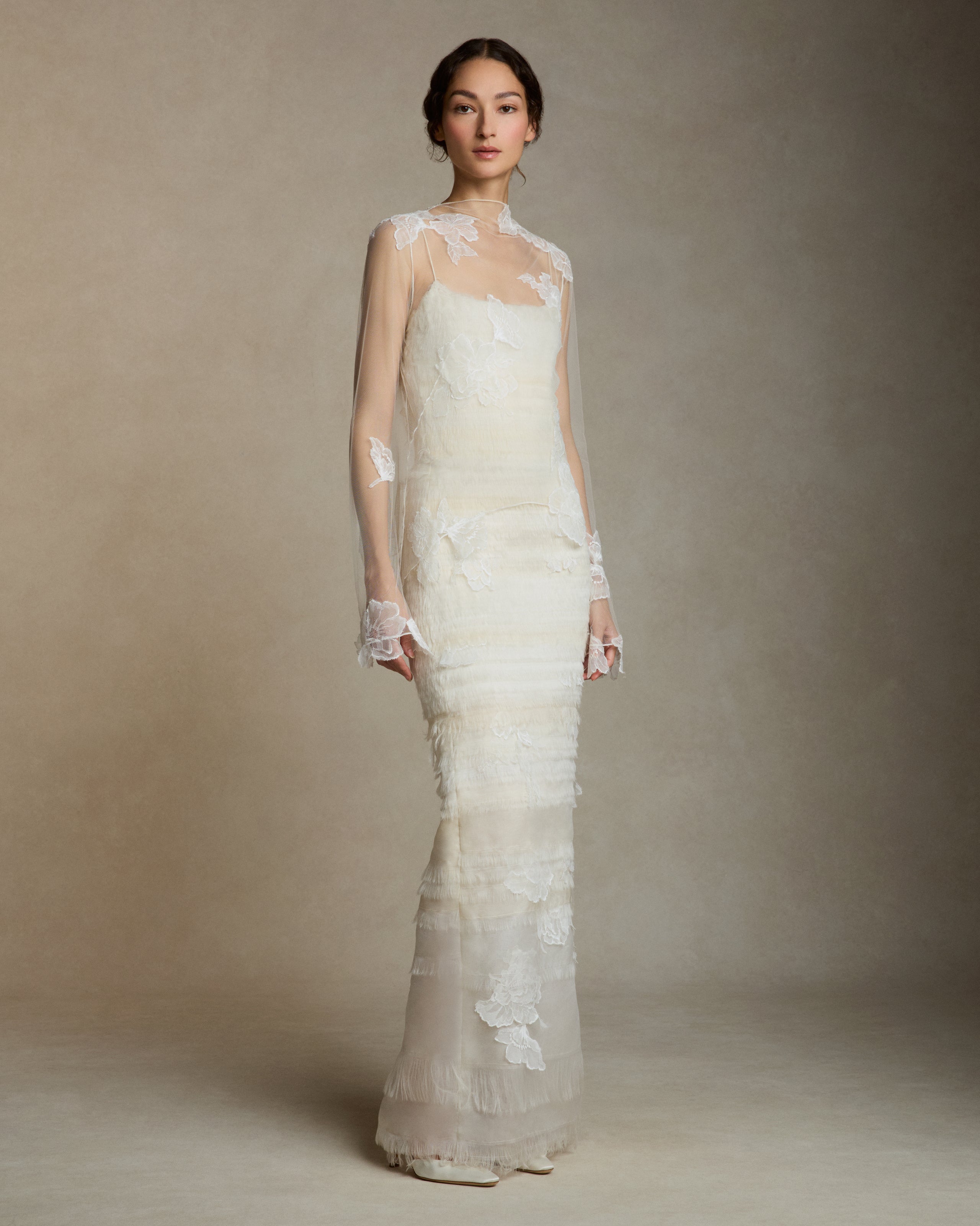 Clara Tulle with Lace Appliqué