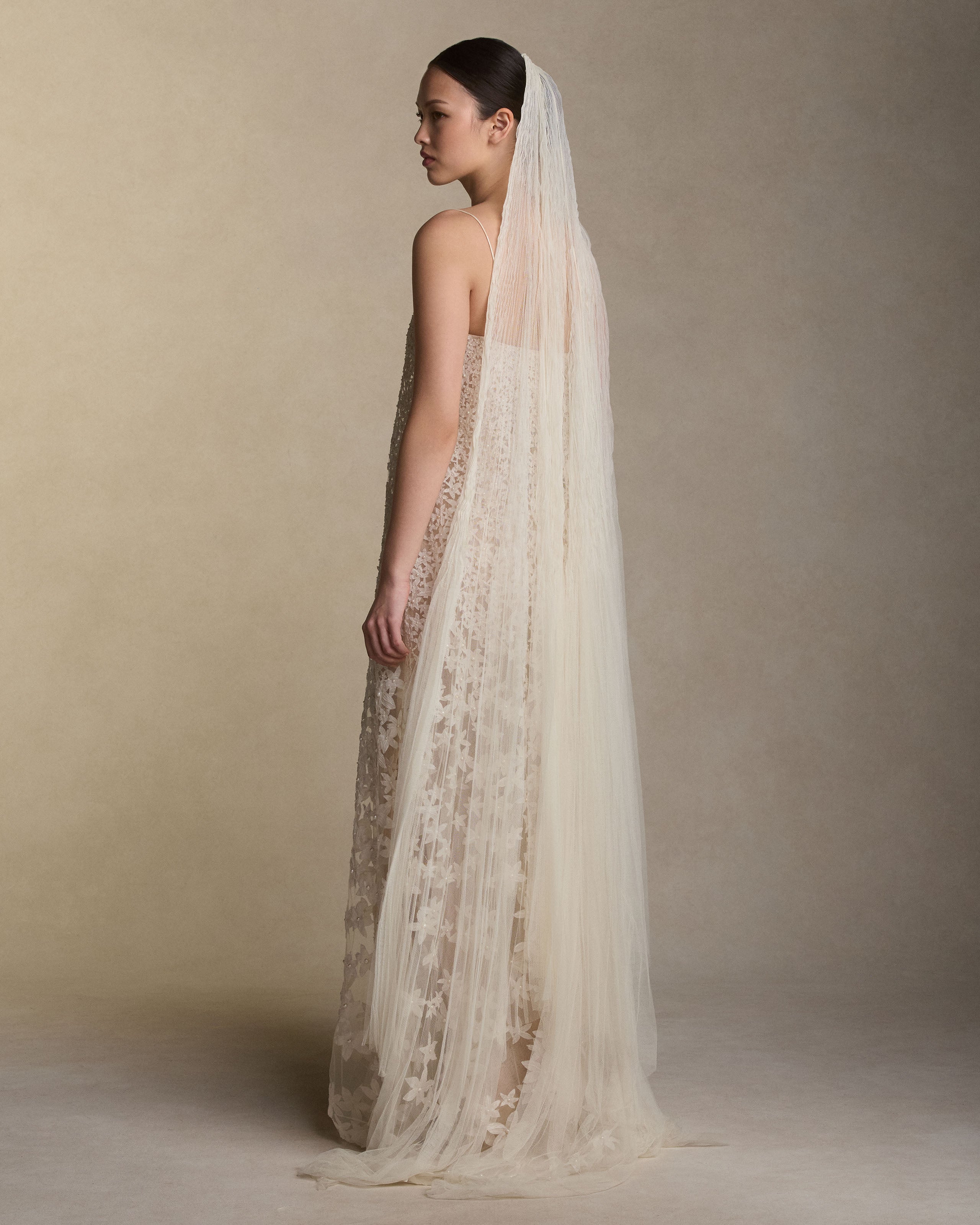 Pleated Handkerchief Veil - Floor – Danielle Frankel