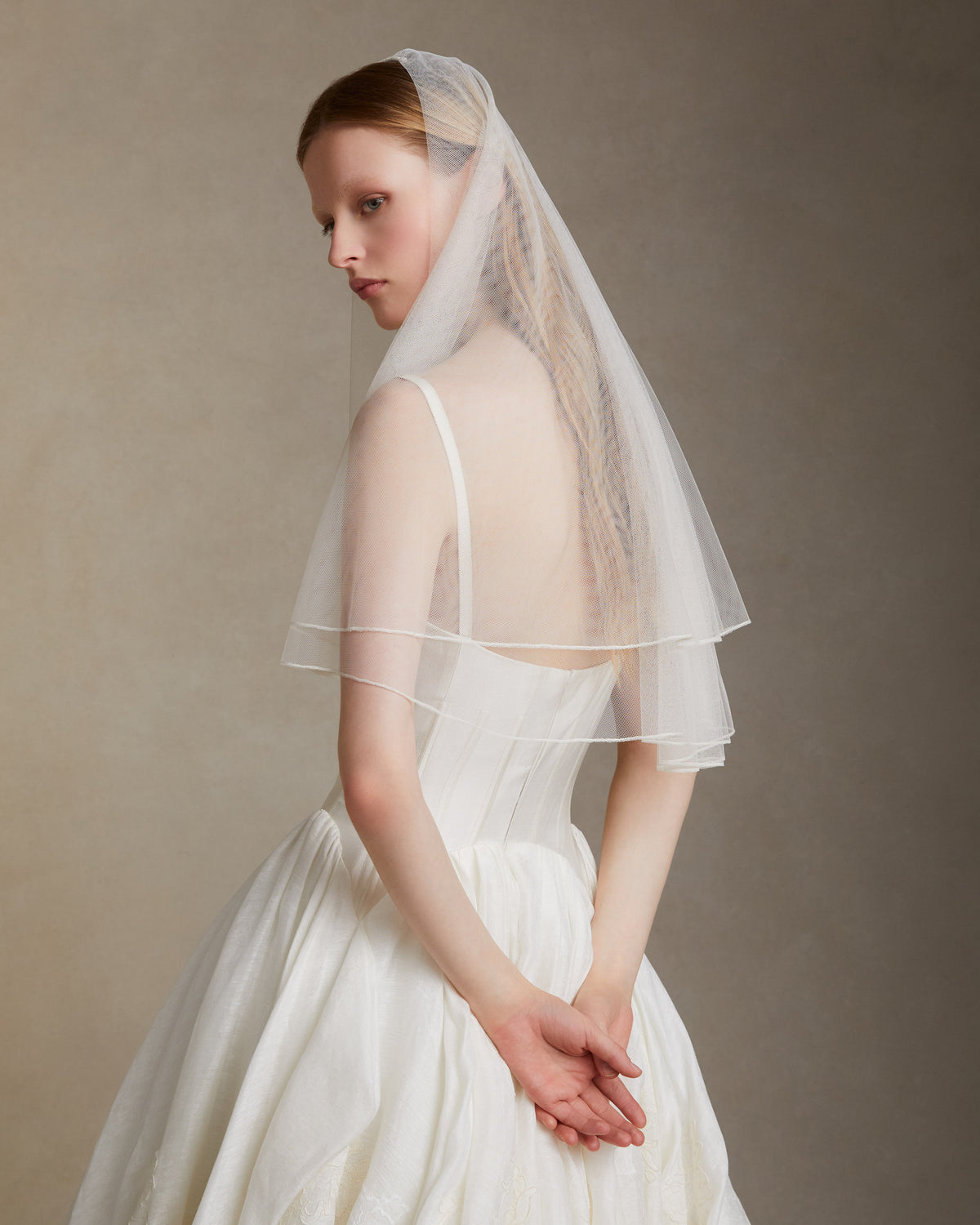 Black Veils Black Tulle Veil Single Tier - Short Waist 