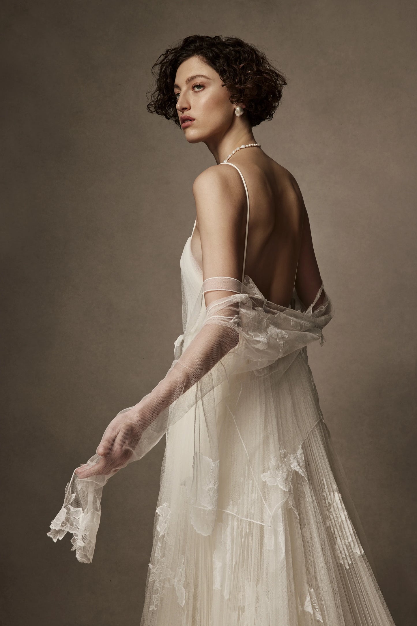 Clara Tulle with Lace Appliqué