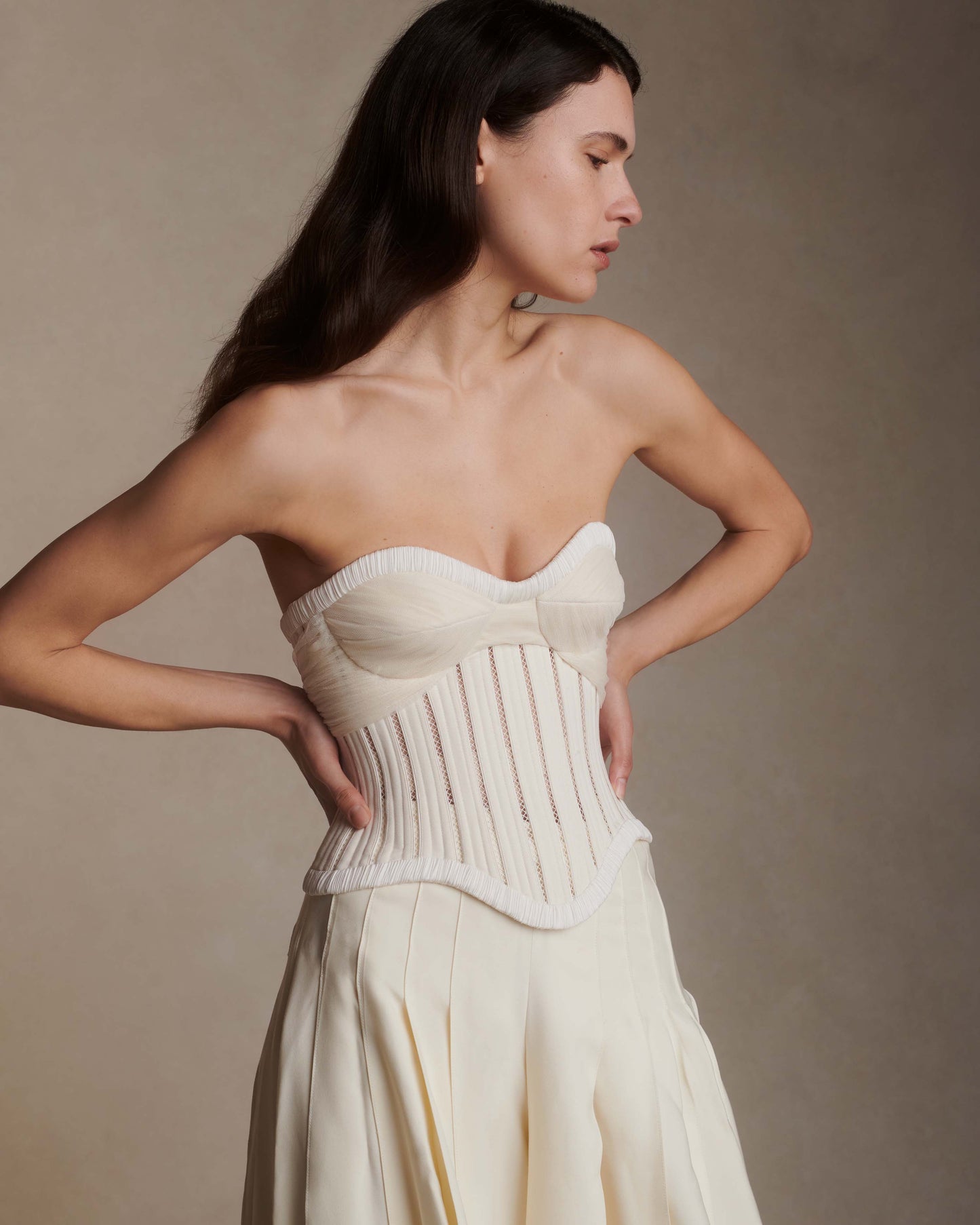 Anika Bustier Cotton Twill