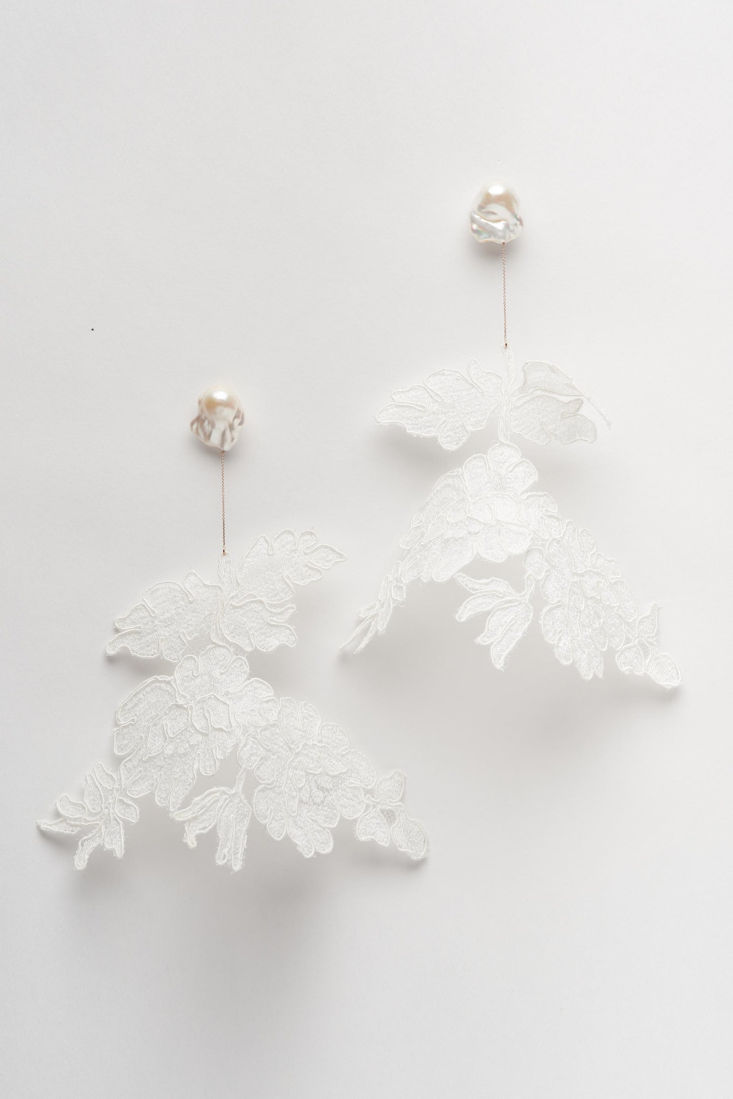 Pearl and Corded Lace Drop Earring