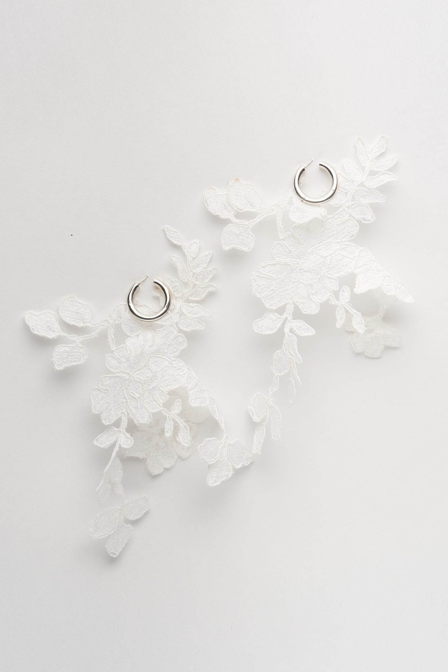 Corded Lace and Hoop Earrings